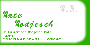 mate modjesch business card